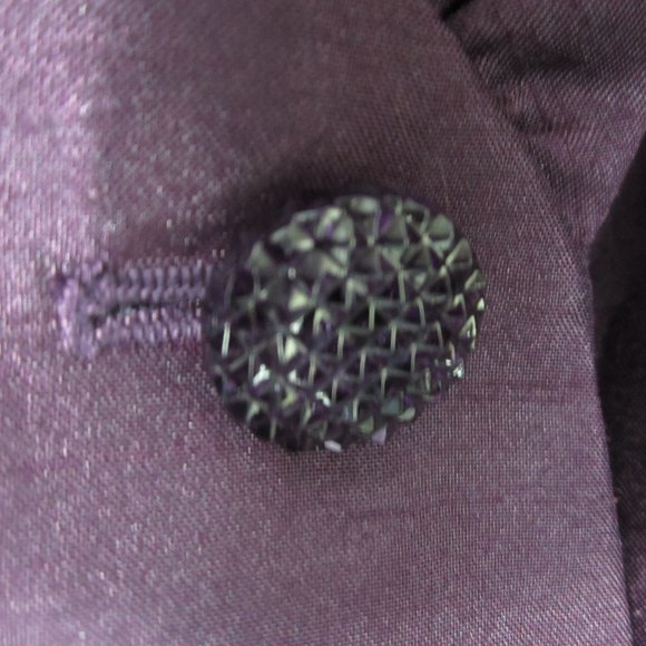 New John Meyer Womens 16W Berry Purple LS Ruffle Trim Blazer Sash NWT $300.00 XL - Picture 6 of 11